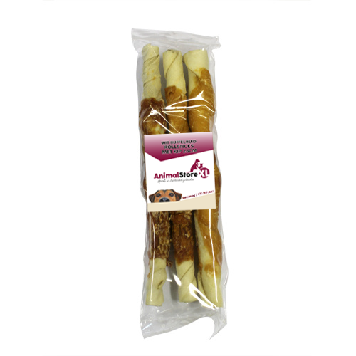 Buffelhuid Rolls Huhn und Speck 13cm 8 Stück
