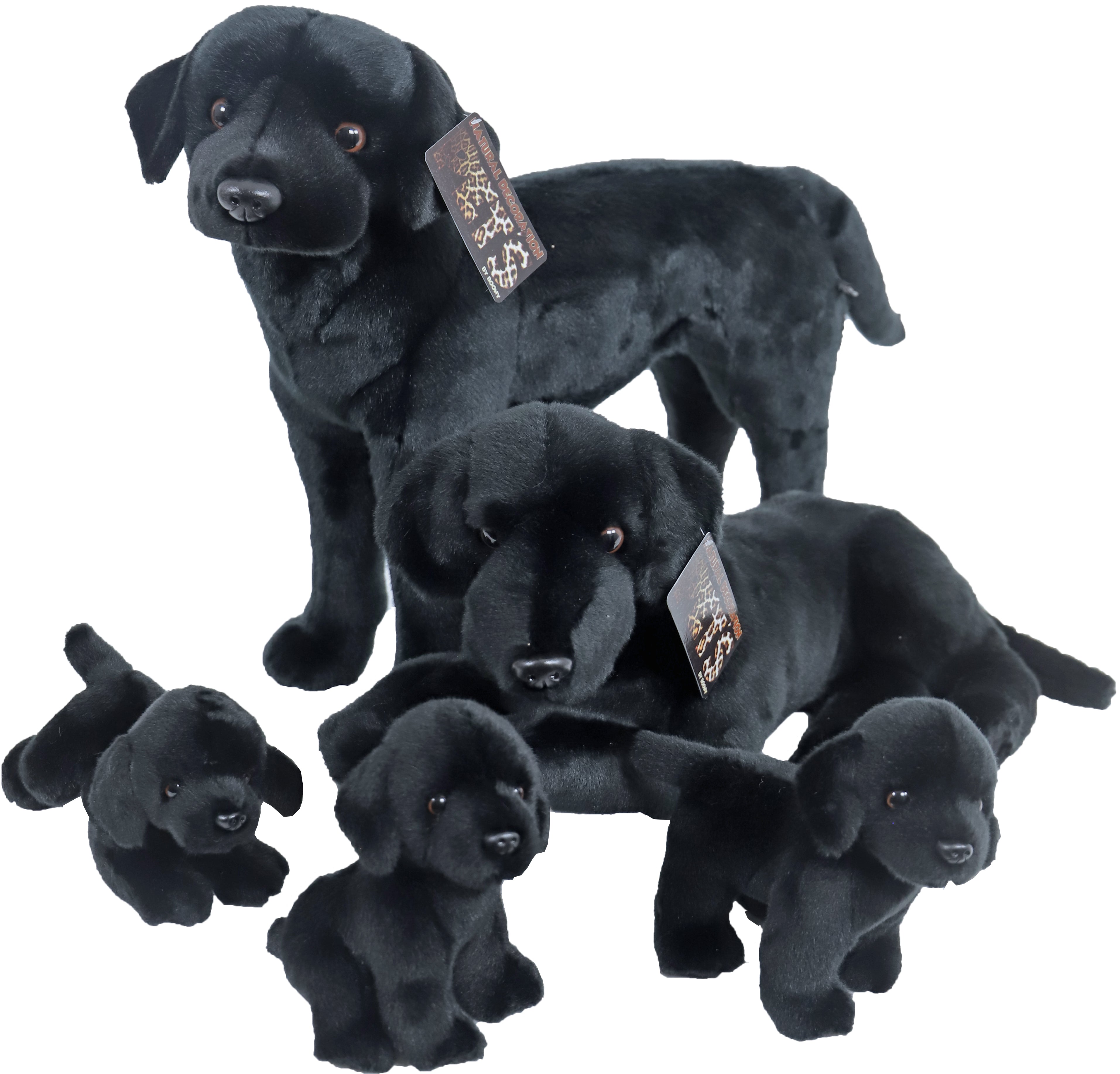 AnimalstoreXL Labrador Pluche Liggend Zwart 53cm