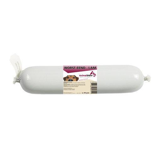 AnimalstoreXL Worst Eend en Lam 400g